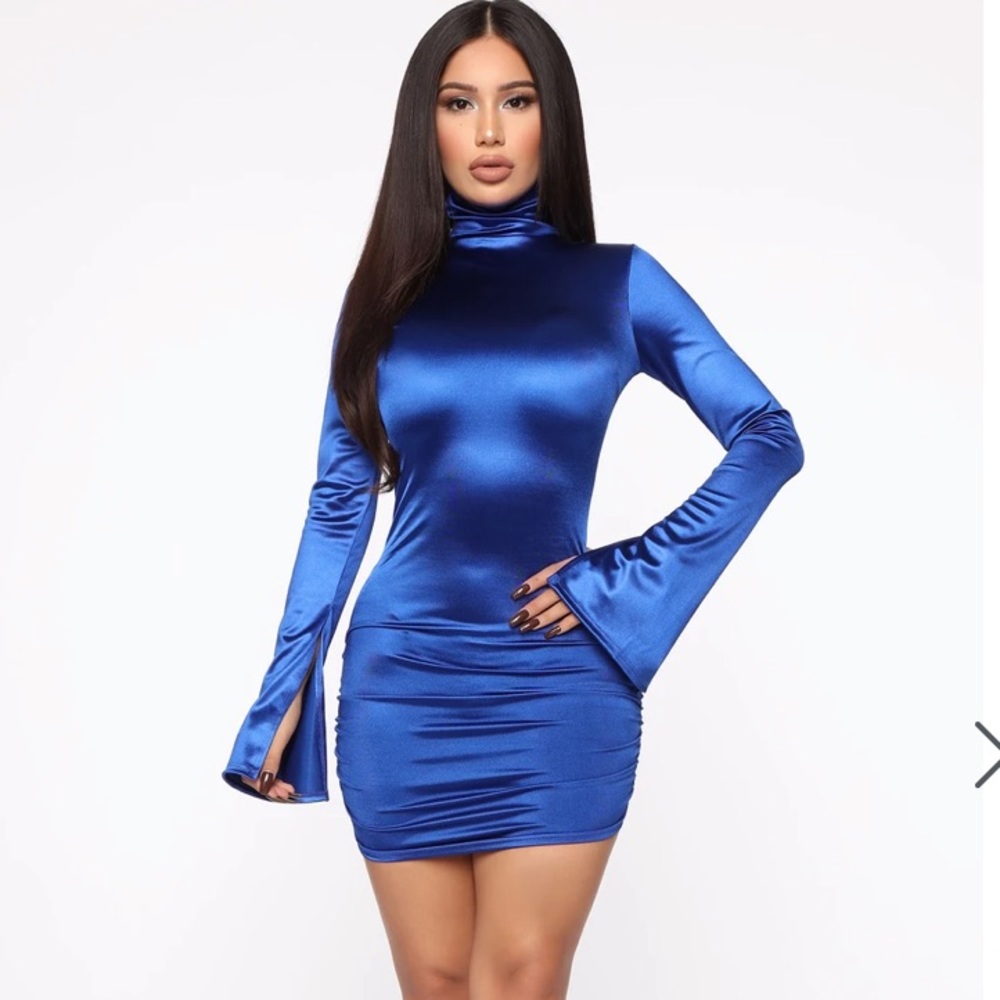 treat yourself royal blue mini dress